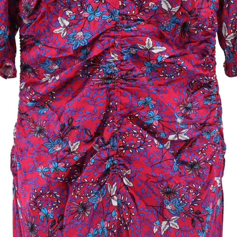 ME+EM Fuchsia Floral Wrap-Style Midi Dress - Picture 7 of 10